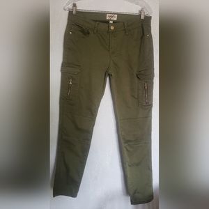 DEMIN BLVD  Los Angeles Junior's side pocket Olive green jeans size 11 used